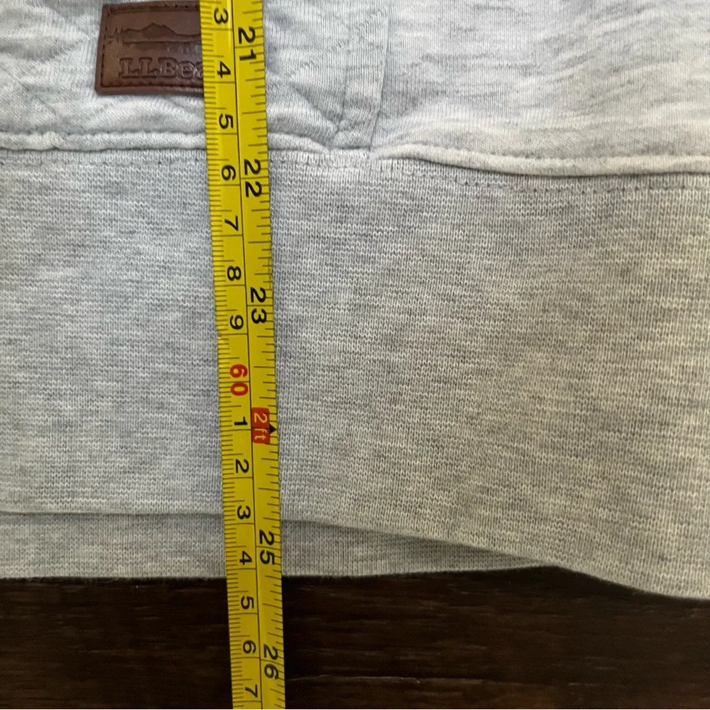 LL Bean 502745 quilted quarter zip 1/4 light gray pullover lightweight jacket XS - Picture 8 of 10